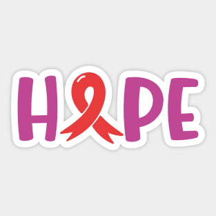 pink Hope ribbon Sticker